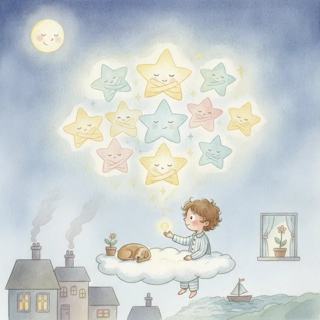 The Night the Stars Went on Strike story for kids illustration