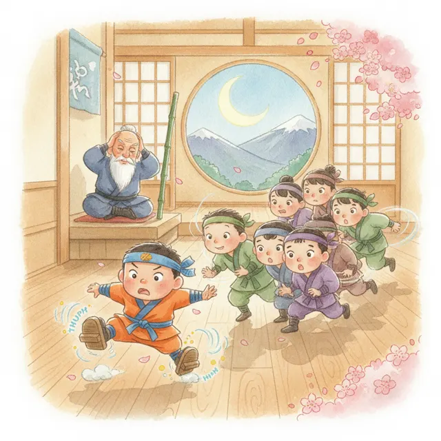 The Noisiest Ninja story for kids illustration