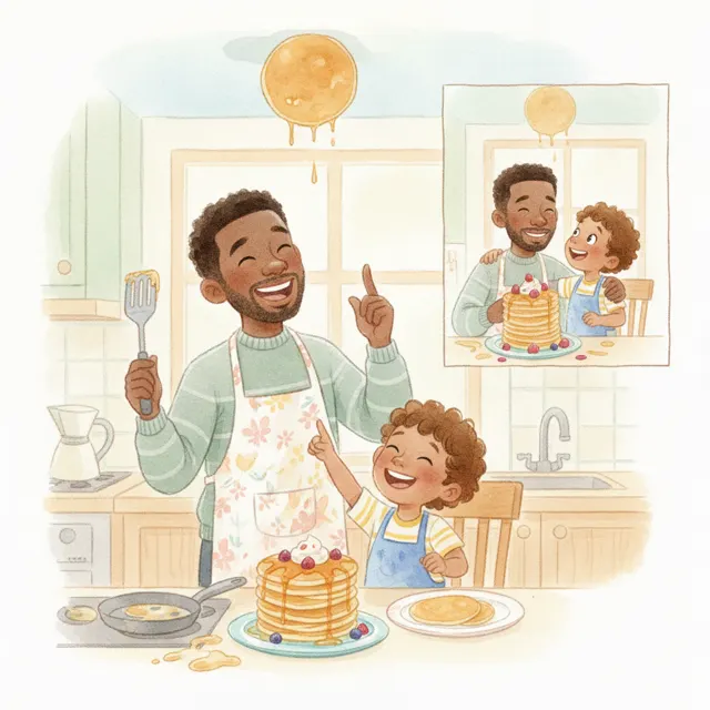 The Pancake Flip Champion story for kids illustration