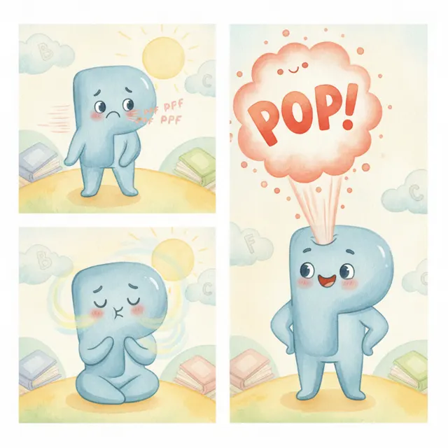 The Patient Letter P story for kids illustration
