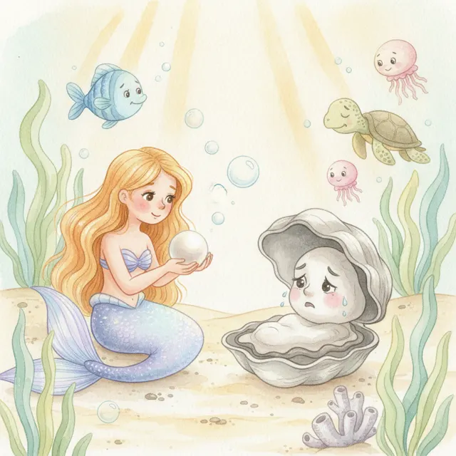 The Pearl That Did Not Belong to Her story for kids illustration