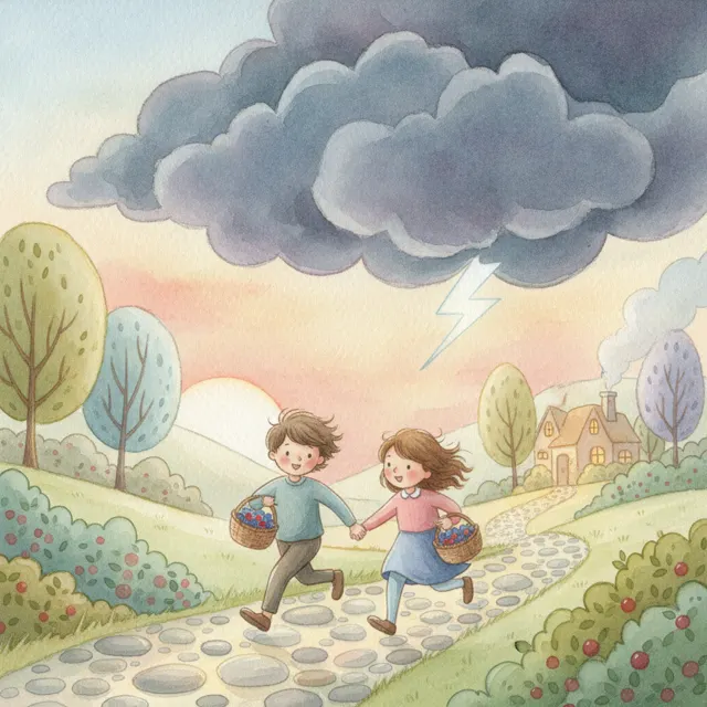 The Pebble Path Home story for kids illustration