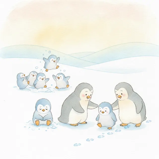 The Penguin Who Forgot How to Waddle story for kids illustration