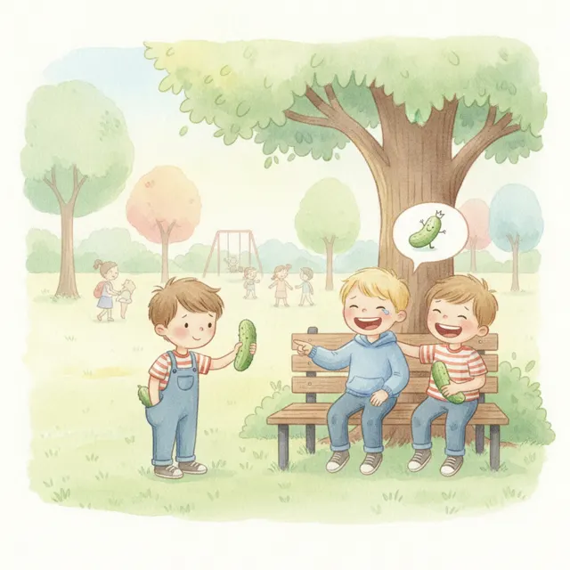 The Pickle in My Pocket story for kids illustration