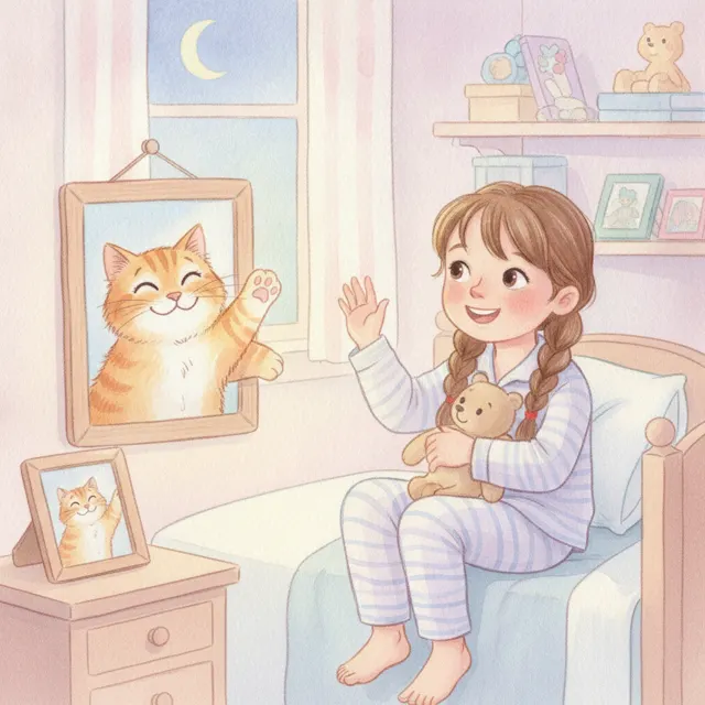 The Picture That Waved Goodnight story for kids illustration