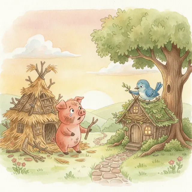 The Pig Who Took His Time story for kids illustration