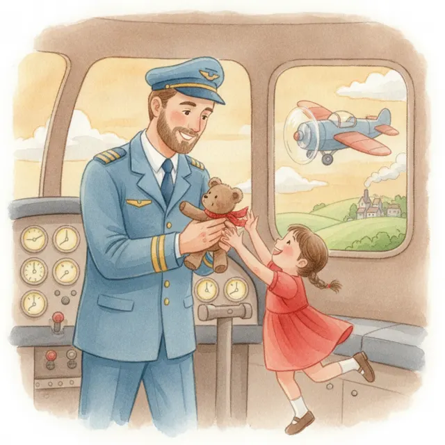 The Pilot Who Kept His Promise story for kids illustration