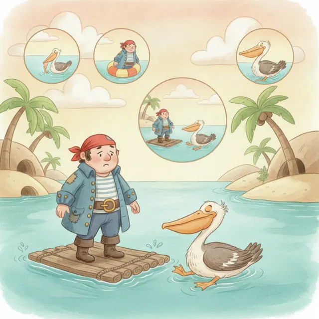 The Pirate Who Could Not Swim story for kids illustration