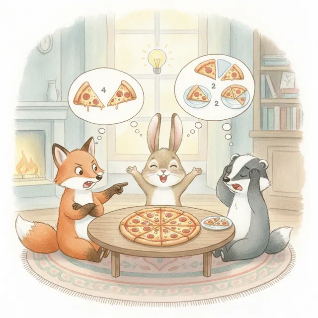 The Pizza Problem story for kids illustration