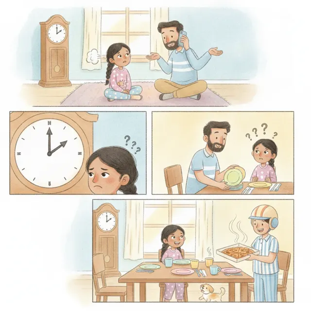 The Pizza That Took Forever story for kids illustration