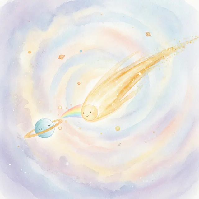 The Planet Who Made a Friend story for kids illustration