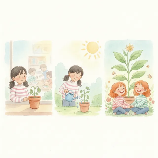 The Plant That Needed a Friend story for kids illustration