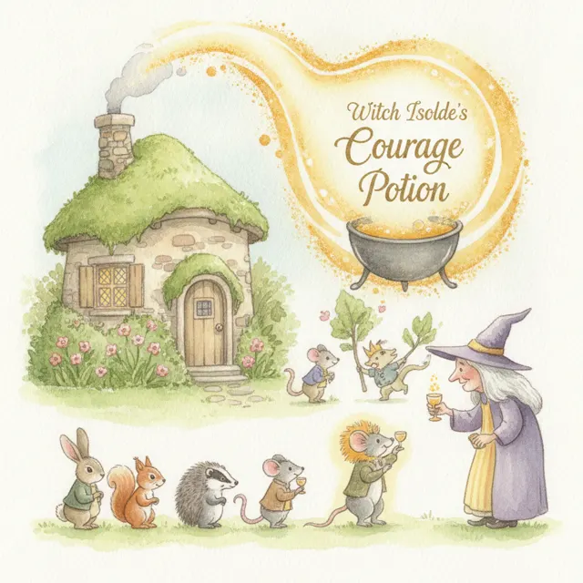 The Potion for Courage story for kids illustration