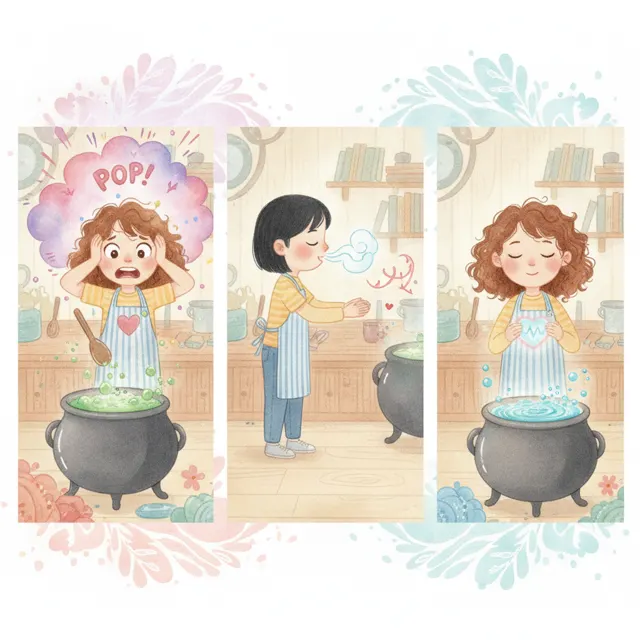 The Potion That Went Pop story for kids illustration