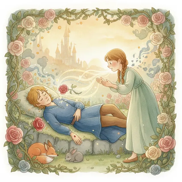 The Prince Who Fell Asleep story for kids illustration