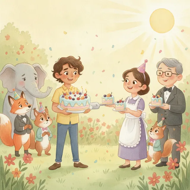 The Prince Who Shared His Cake story for kids illustration