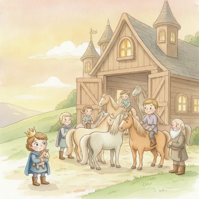 The Prince Who Was Afraid of Horses story for kids illustration