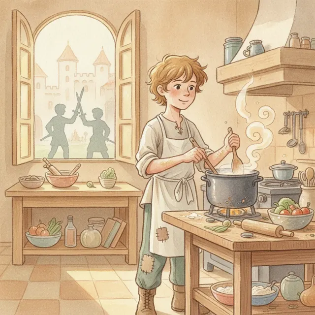 The Prince Who Worked in the Kitchen story for kids illustration