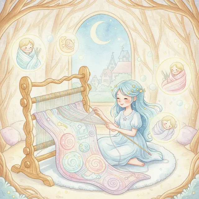 The Princess and the Dream Weaver story for kids illustration