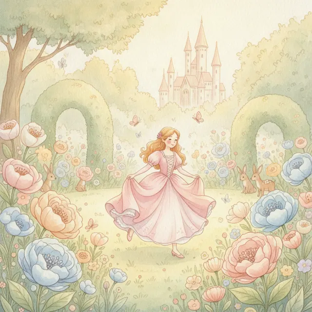 The Princess's Garden story for kids illustration