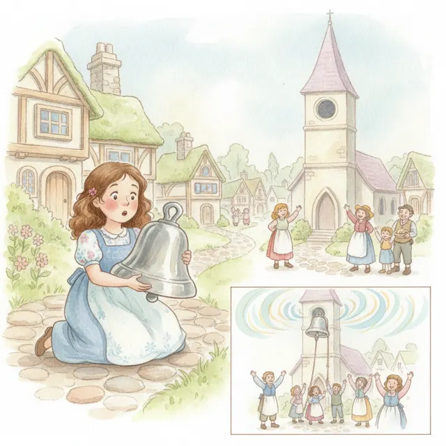 The Princess Who Found the Lost Bell story for kids illustration
