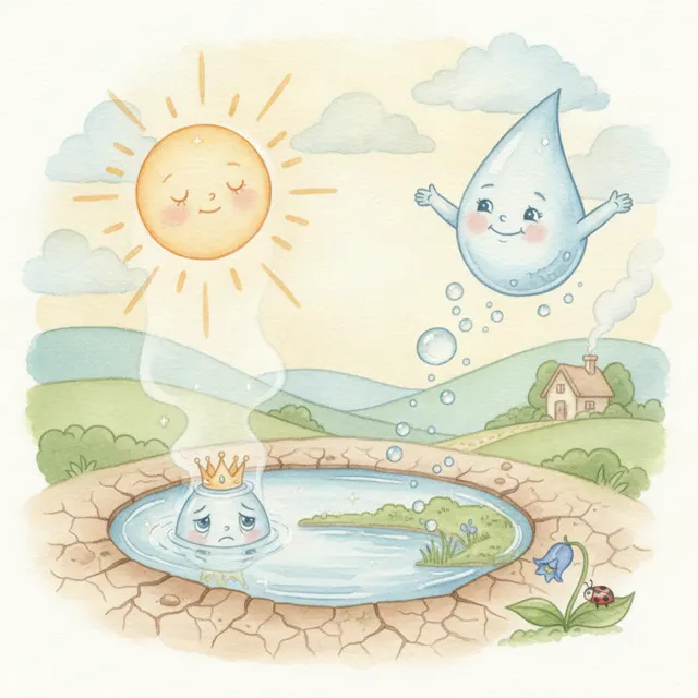 The Puddle That Wanted to Be a Lake story for kids illustration