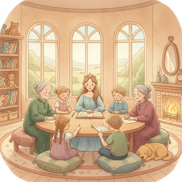 The Queen's Council of Children story for kids illustration