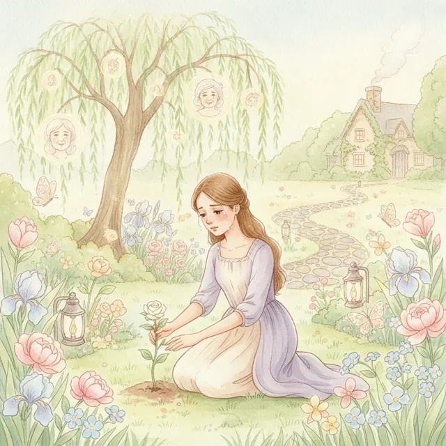 The Queen's Memory Garden story for kids illustration
