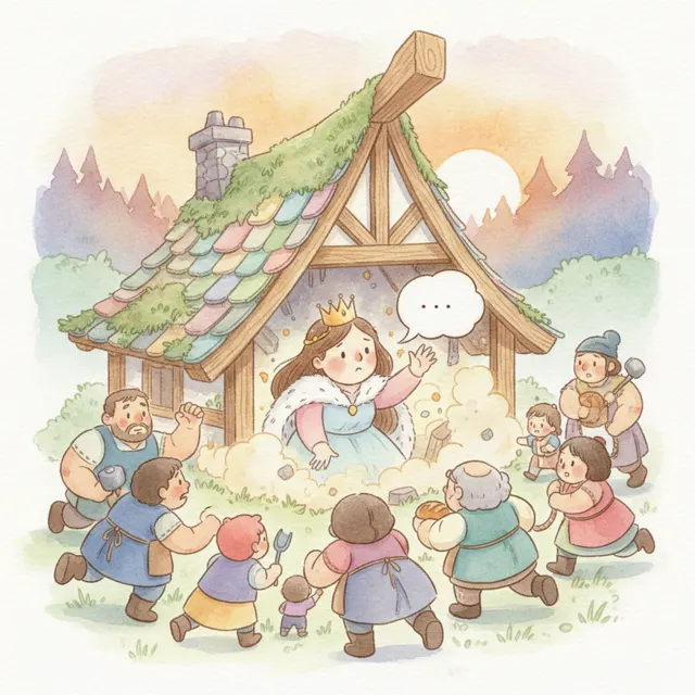 The Queen Who Asked for Help story for kids illustration