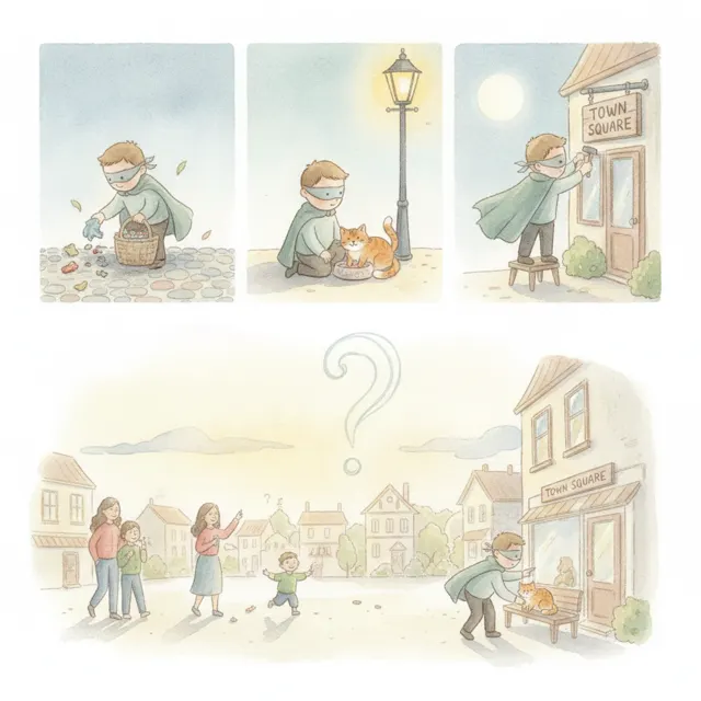 The Quiet Helper story for kids illustration