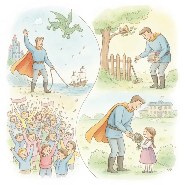 The Quiet Hero story for kids illustration