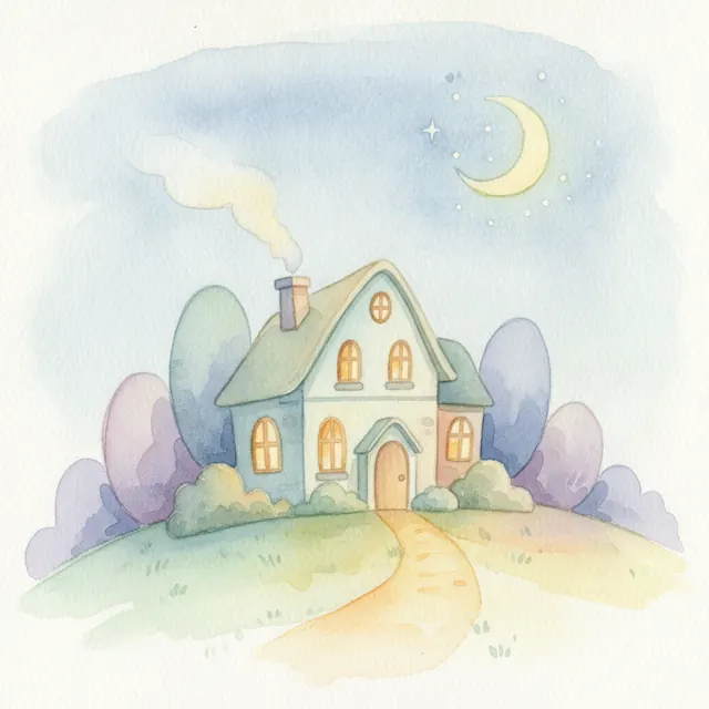 The Quiet House bedtime story for kids illustration