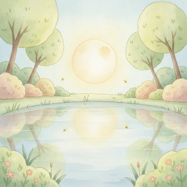The Quiet Pond bedtime story for kids illustration