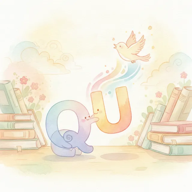 The Quiet Q Who Found Her Voice story for kids illustration