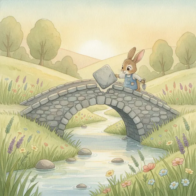 The Rabbit Who Fixed Things story for kids illustration