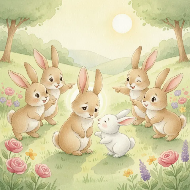 The Rabbit with the Floppy Ear story for kids illustration