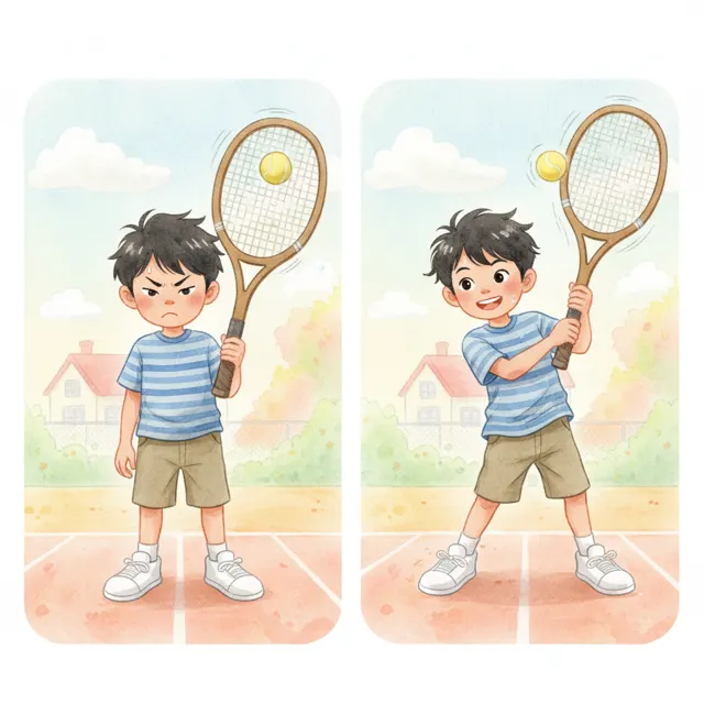 The Racket That Felt Too Big story for kids illustration