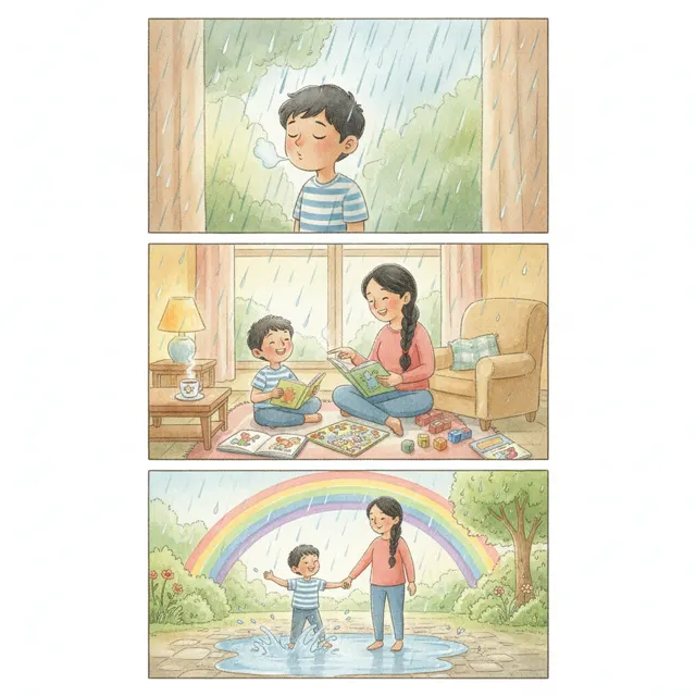 The Rain That Would Not Stop story for kids illustration