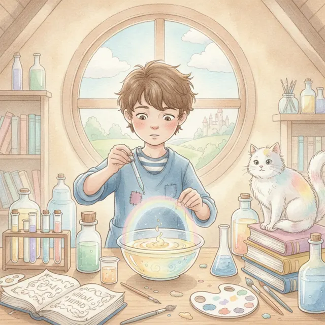 The Rainbow Maker's Apprentice story for kids illustration
