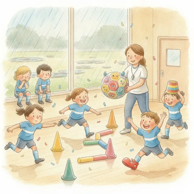 The Rainy Day Game story for kids illustration