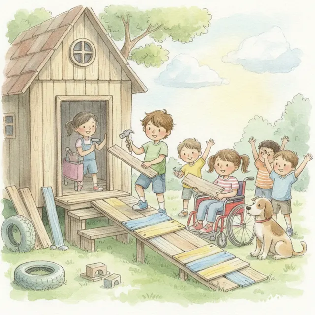 The Ramp That Reached the Door story for kids illustration