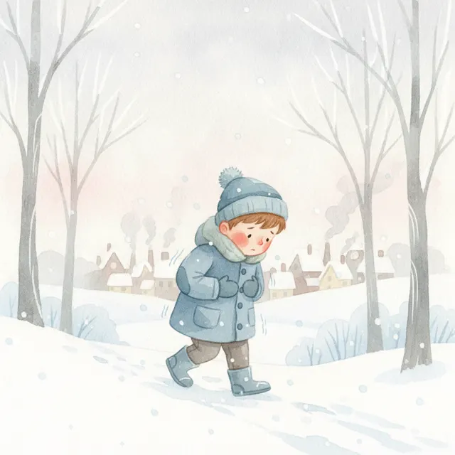 The Red Scarf story for kids illustration