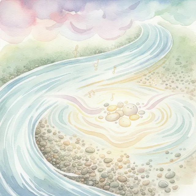 The River That Sang to the Pebbles story for kids illustration