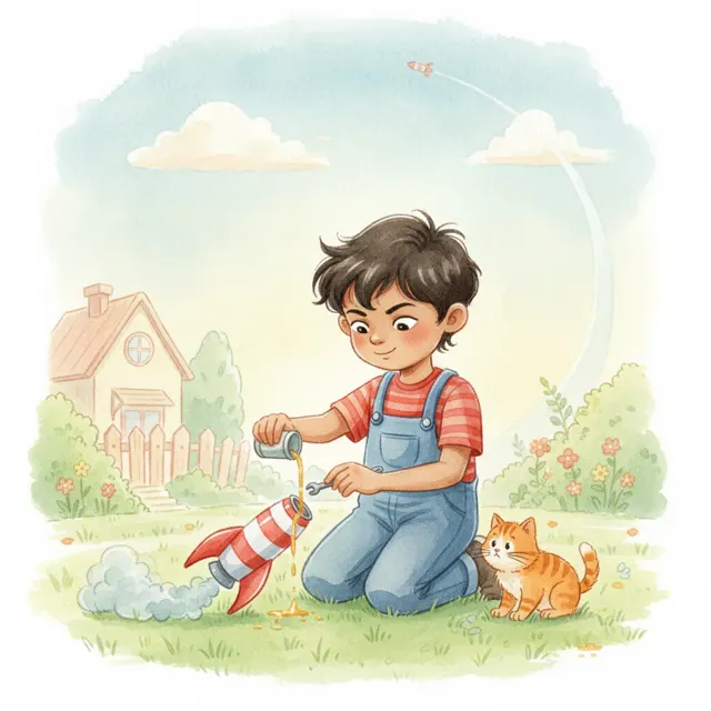 The Rocket That Wobbled story for kids illustration