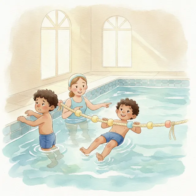 The Rope That Helped Me Float story for kids illustration