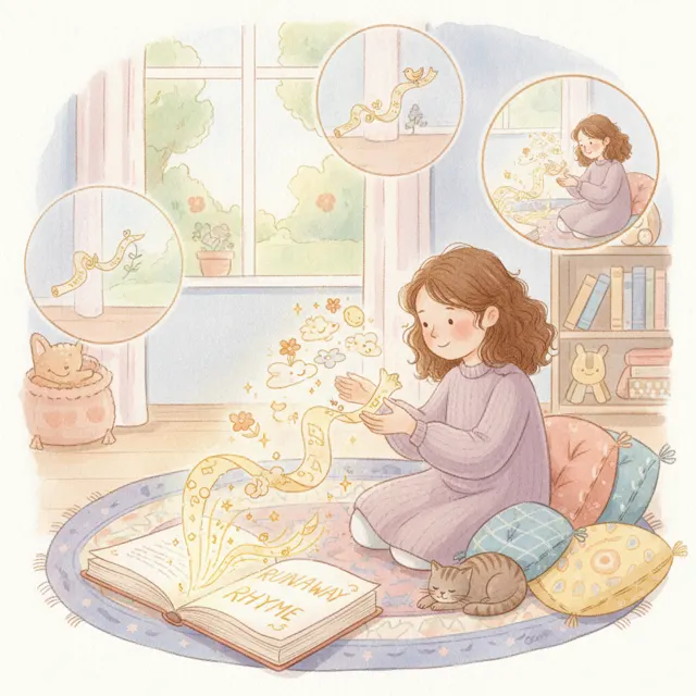 The Runaway Rhyme story for kids illustration