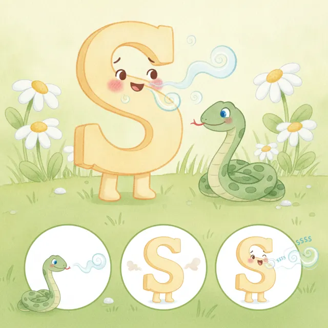 The S Who Lost Her Hiss story for kids illustration