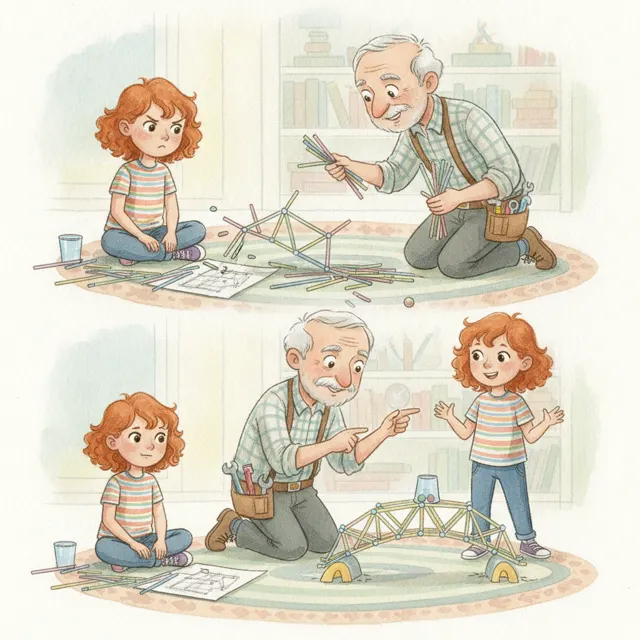 The Scientist Who Asked for Help story for kids illustration