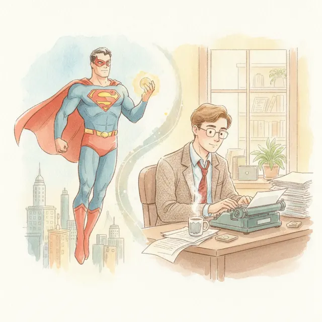 The Secret Identity story for kids illustration