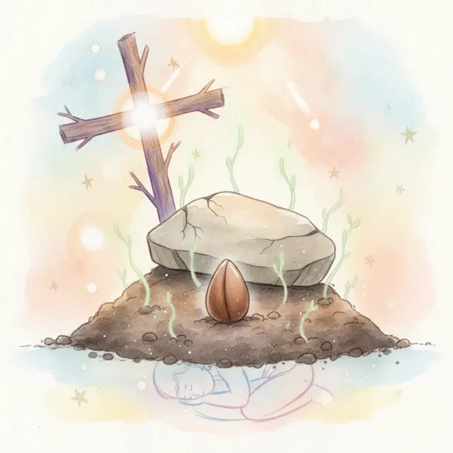 The Seed and the Stone story for kids illustration